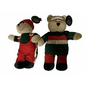 Set 2 Starbucks Bearista Christmas Bears Ski 10"